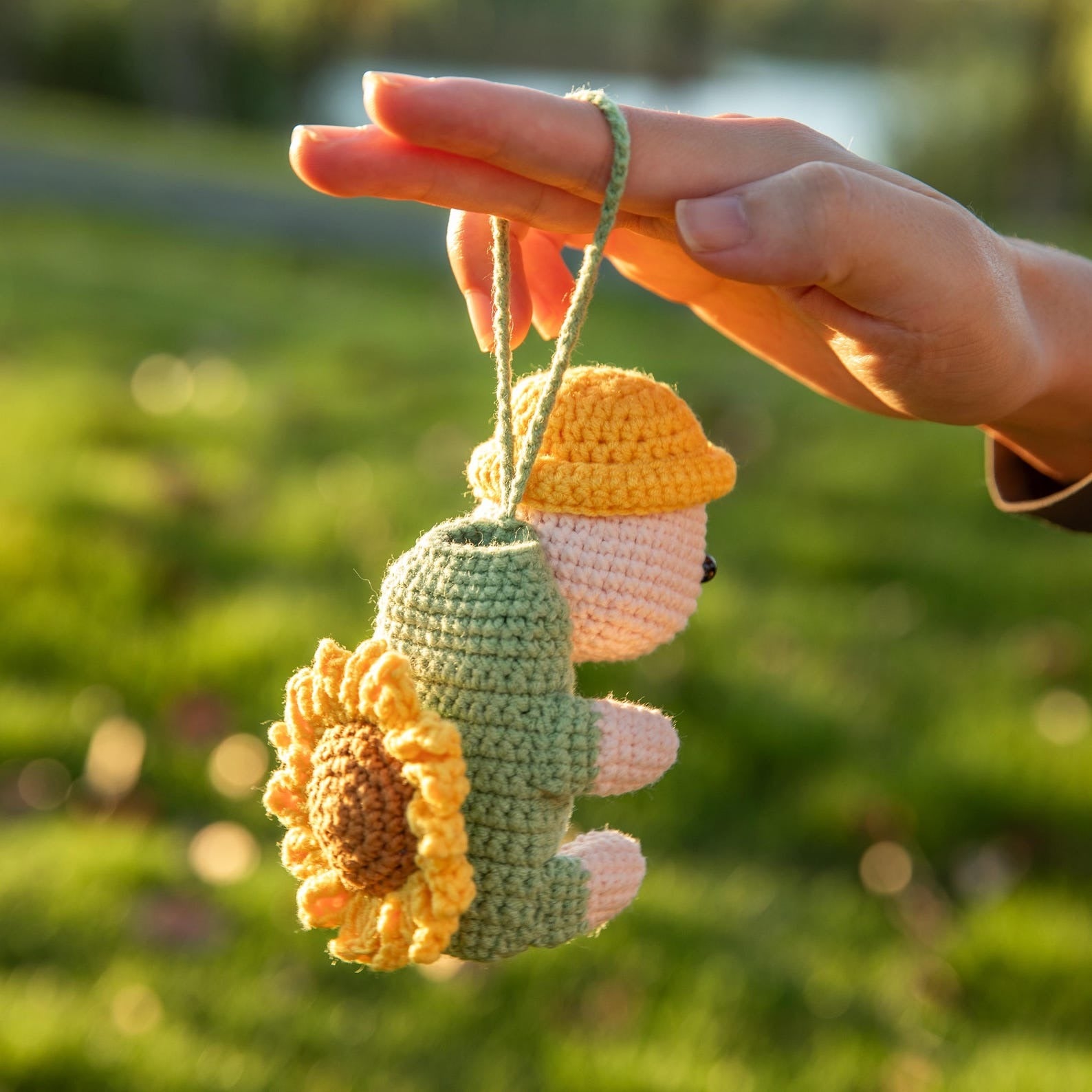 Crochet SunFlower Turtle Car Key Cover