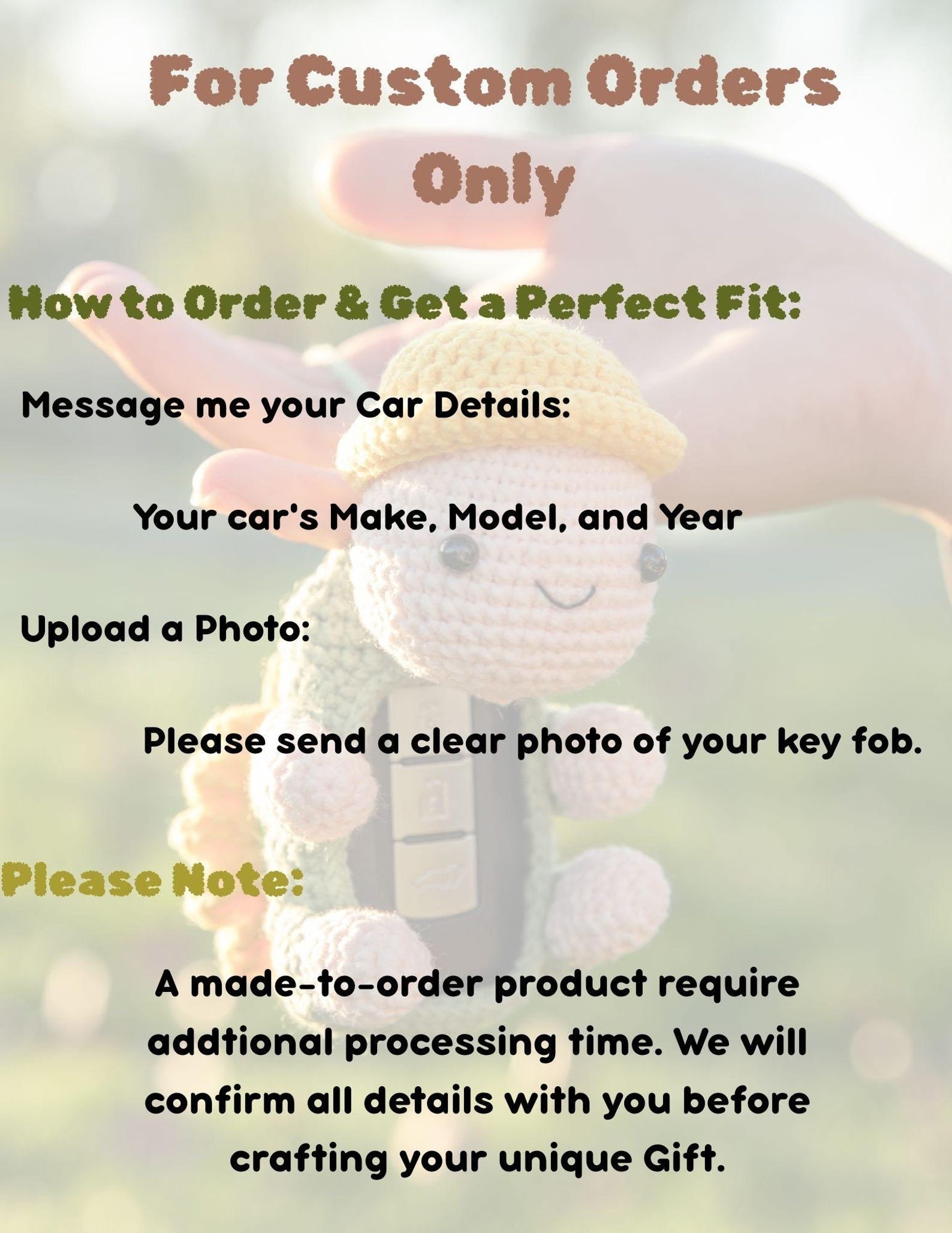 Crochet Cat Car Key Fob Cover