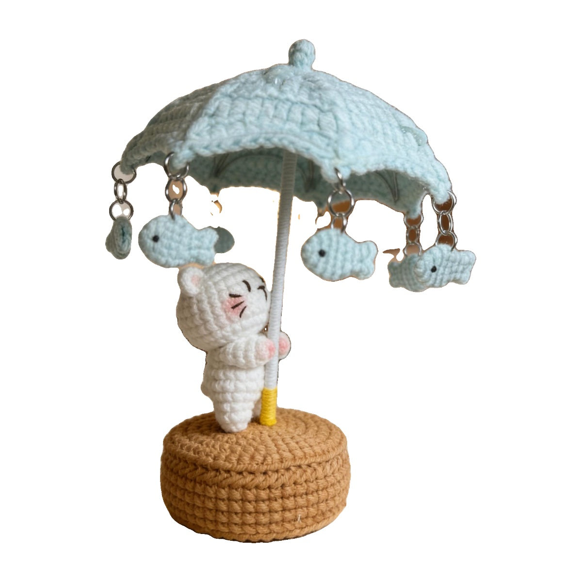 Crochet Spinning Umbrella Toy, Hand - white background main image