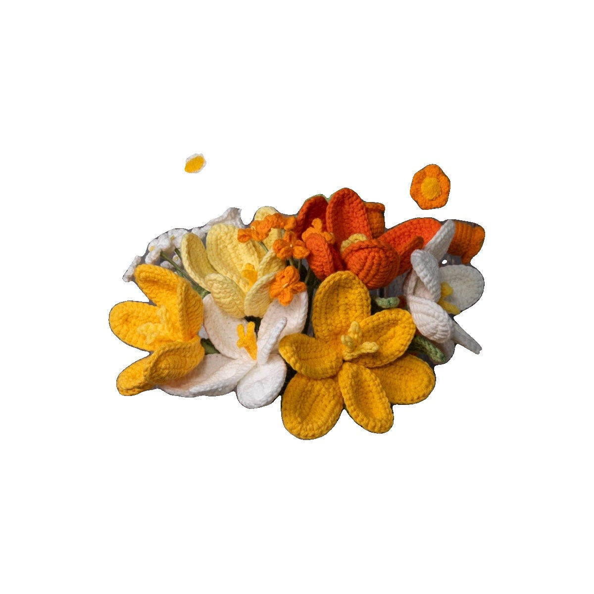 Handmade Crochet Flower Bouquet - white background main image