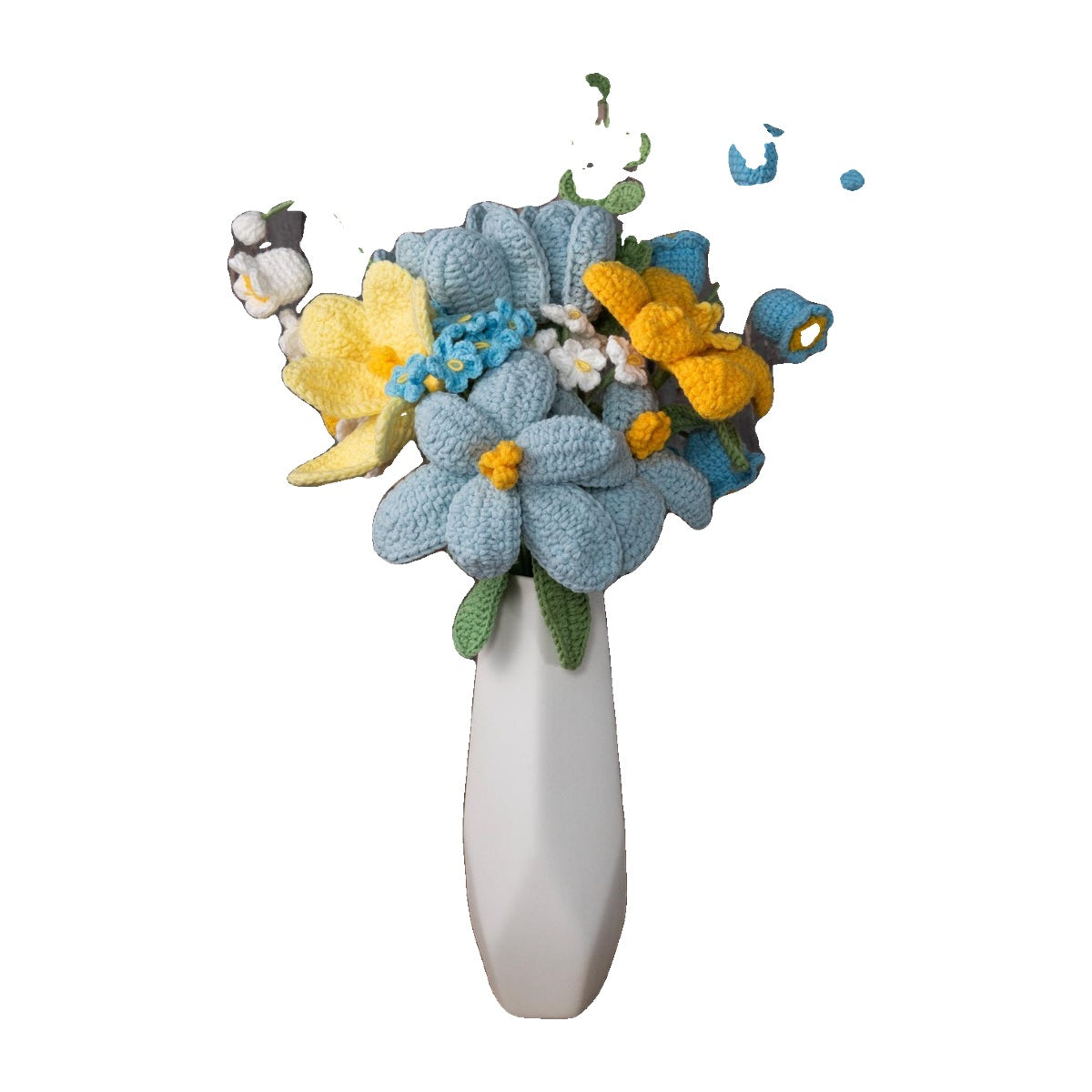 Handmade Crochet Flower Bouquet - white background main image